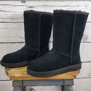 KOOLABURRA by UGG Koola Tall Suede Boots Black Size 8 Wide BRAND NEW